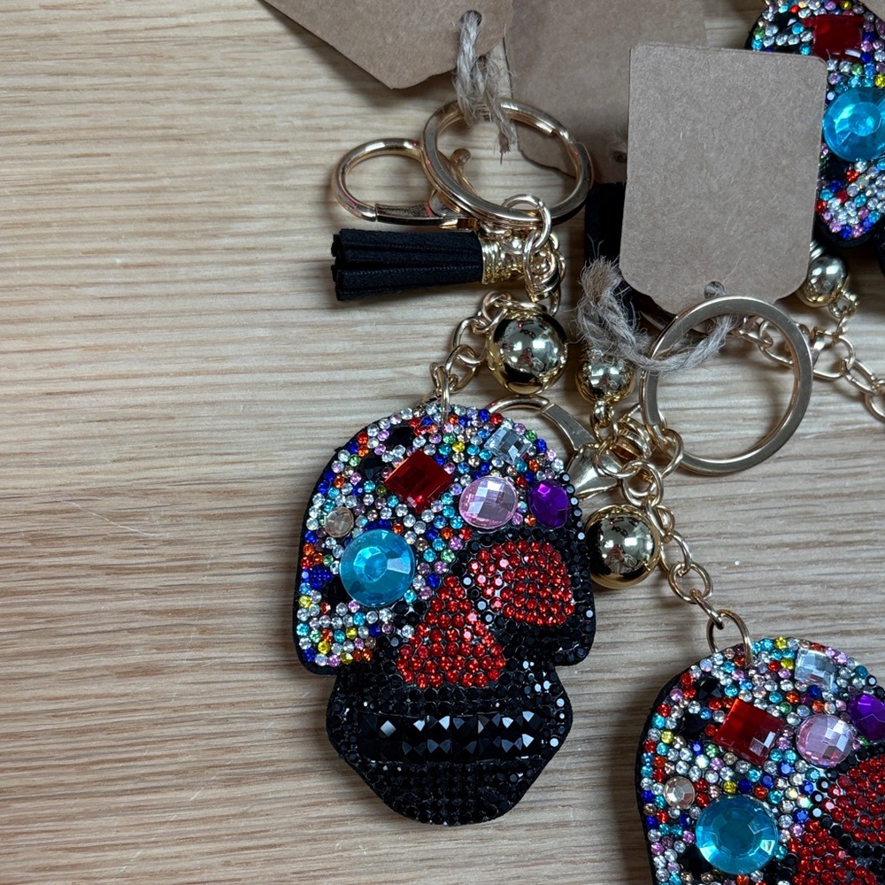 Colorful Skull Keychain